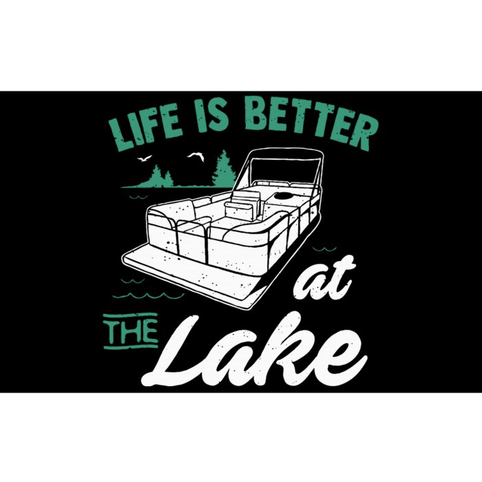 Life Is Better At The Lake Pontoon Boat Bumper Sticker