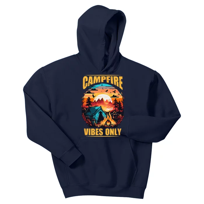 Life Is Better At The Campfire Funny Camper Camp Camping Kids Hoodie