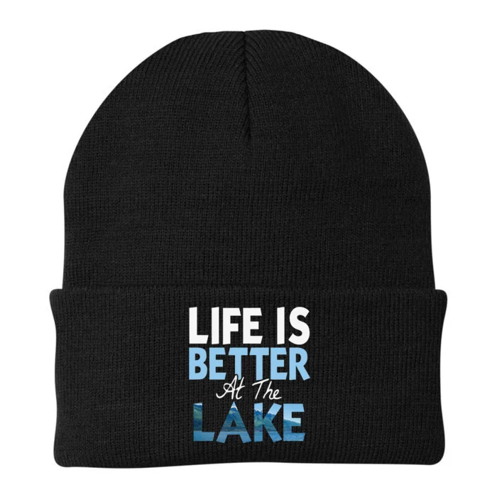 Life Is Better At The Lake Fishing Boating Knit Cap Winter Beanie