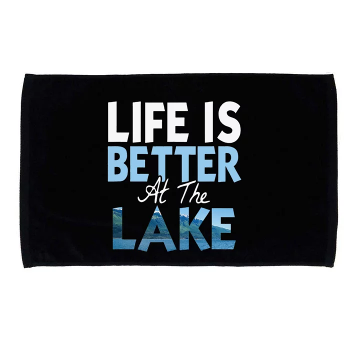 Life Is Better At The Lake Fishing Boating Microfiber Hand Towel