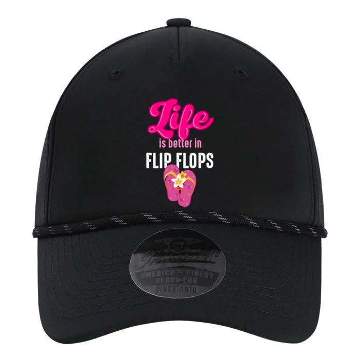 Life Is Better In Flip Flops Gift Performance The Dyno Cap