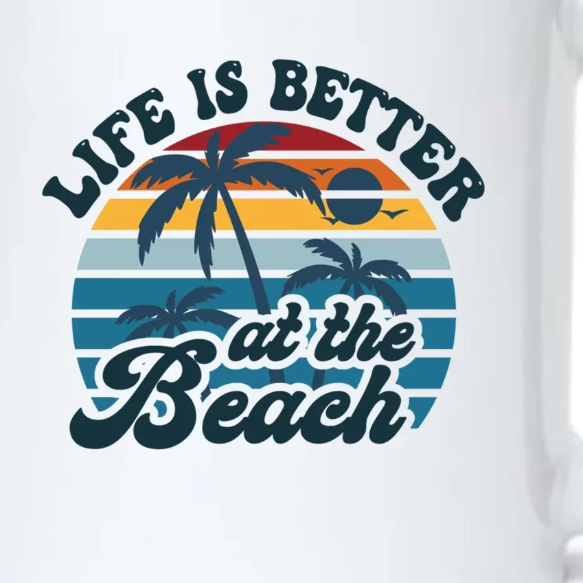 Life Is Better At The Beach Girls Trip Summer Vacation Retro Great Gift Black Color Changing Mug