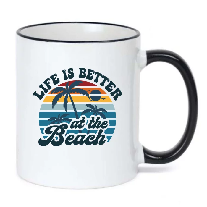 Life Is Better At The Beach Girls Trip Summer Vacation Retro Great Gift Black Color Changing Mug