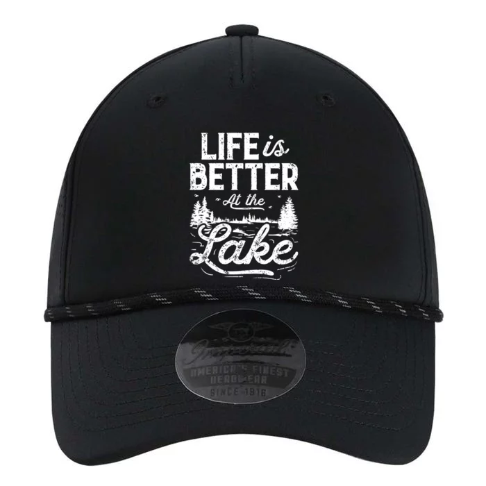 Life Is Better At Lake Gift Fishing Boating Sailing Funny Gift Performance The Dyno Cap