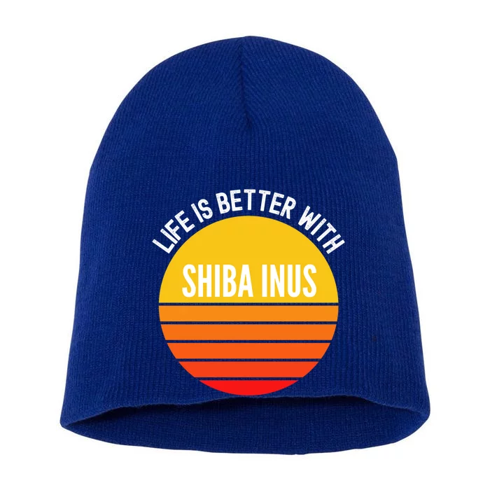 Life Is Better With Skunks Funny Sunset Style Great Gift Short Acrylic Beanie