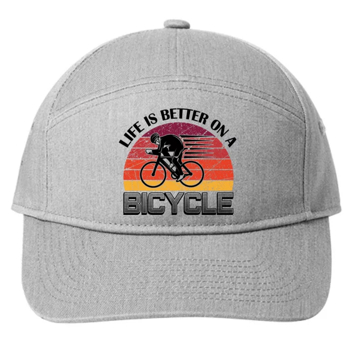 Life Is Better On A Bicycle 7-Panel Snapback Hat