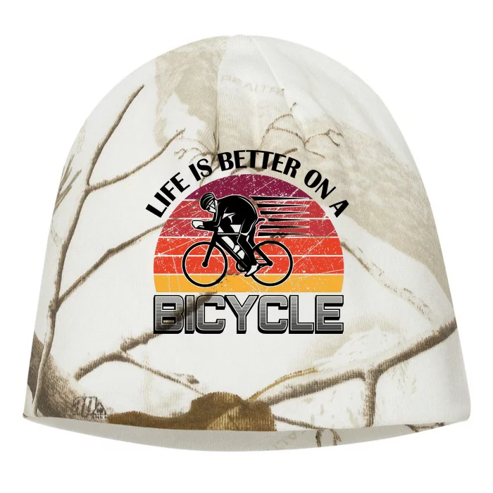 Life Is Better On A Bicycle Kati - Camo Knit Beanie