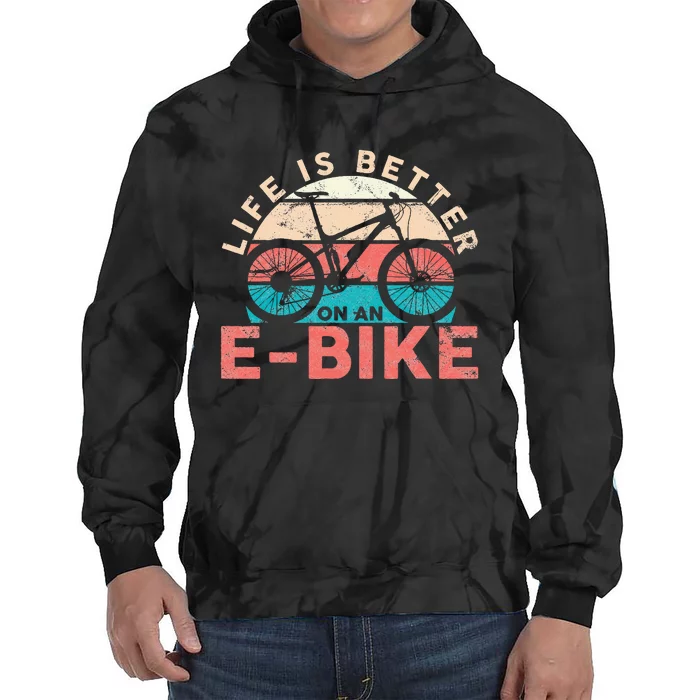 Life Is Better With An Ebike Electric Bike Battery Tie Dye Hoodie