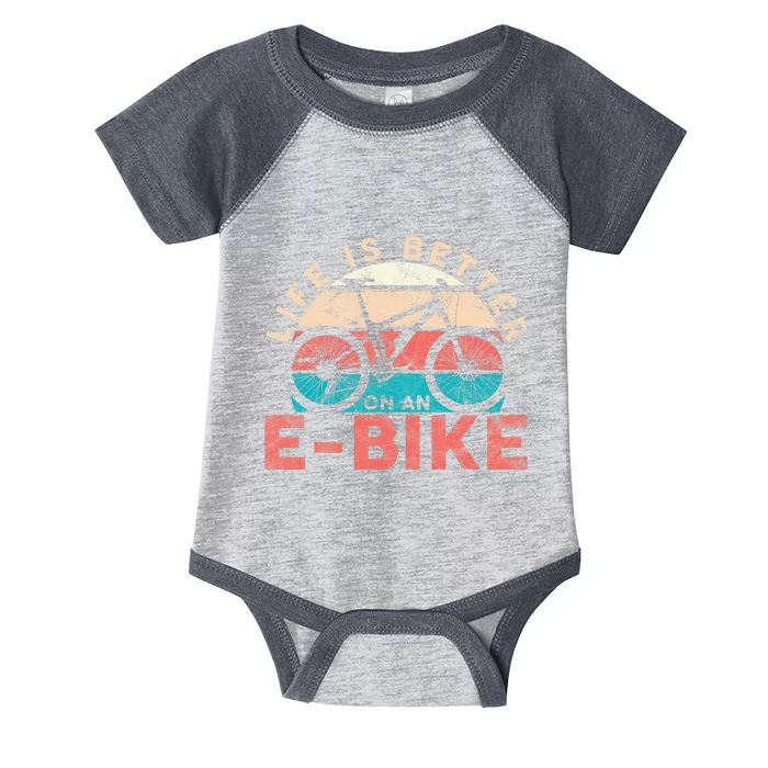 Life Is Better With An Ebike Electric Bike Battery Infant Baby Jersey Bodysuit