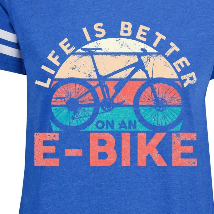 Life Is Better With An Ebike Electric Bike Battery Enza Ladies Jersey Football T-Shirt