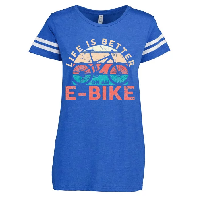 Life Is Better With An Ebike Electric Bike Battery Enza Ladies Jersey Football T-Shirt