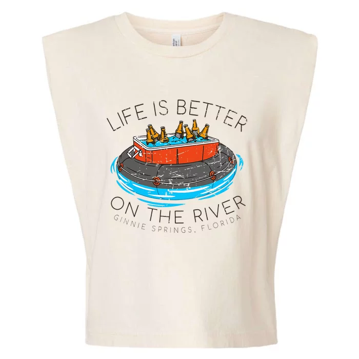 Life Is Better On The River Tubing Ginnie Spring Garment-Dyed Women's Muscle Tee