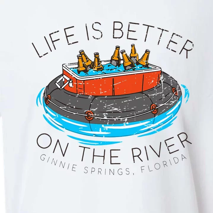 Life Is Better On The River Tubing Ginnie Spring Sueded Cloud Jersey T-Shirt