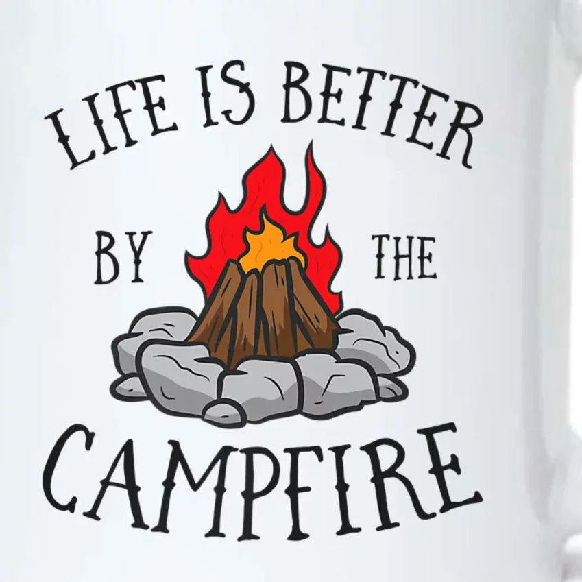 Life Is Better By The Campfire Scouts Camping Campfire Black Color Changing Mug