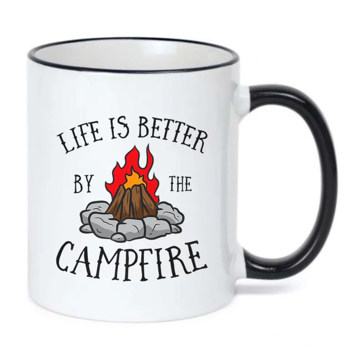 Life Is Better By The Campfire Scouts Camping Campfire Black Color Changing Mug