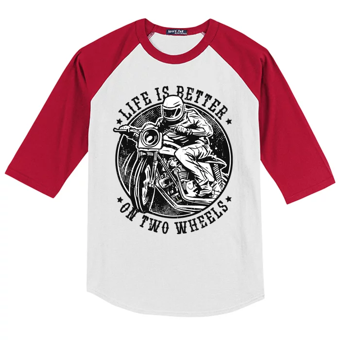 Life Is Better On Two Wheels Kids Colorblock Raglan Jersey