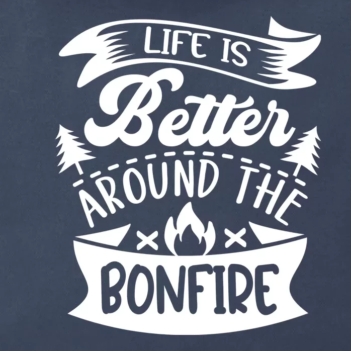 Life Is Better Behind The Bonfire Funny Camping Zip Tote Bag