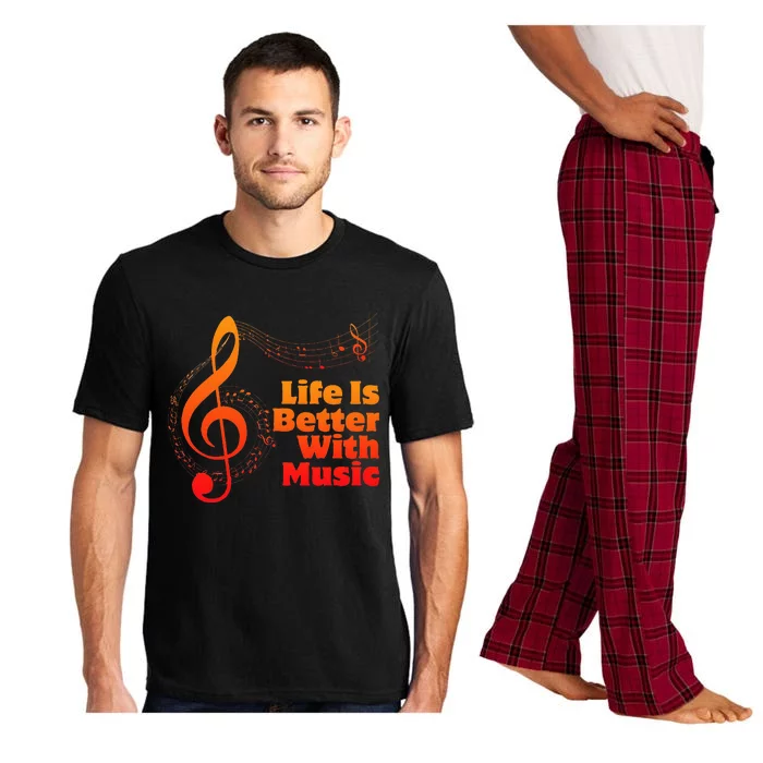 Life Is Better With Music Theory Musician Teacher Notes Clef Pajama Set