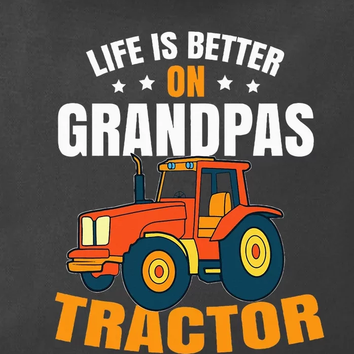 Life Is Better On Grandpas Tractor Farm Tractor Boy Zip Tote Bag