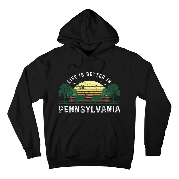 Life Is Better In Pennsylvania Farm Sunset Souvenir Hoodie