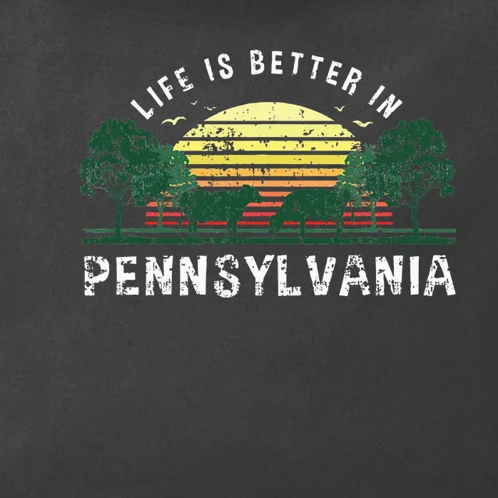 Life Is Better In Pennsylvania Farm Sunset Souvenir Zip Tote Bag