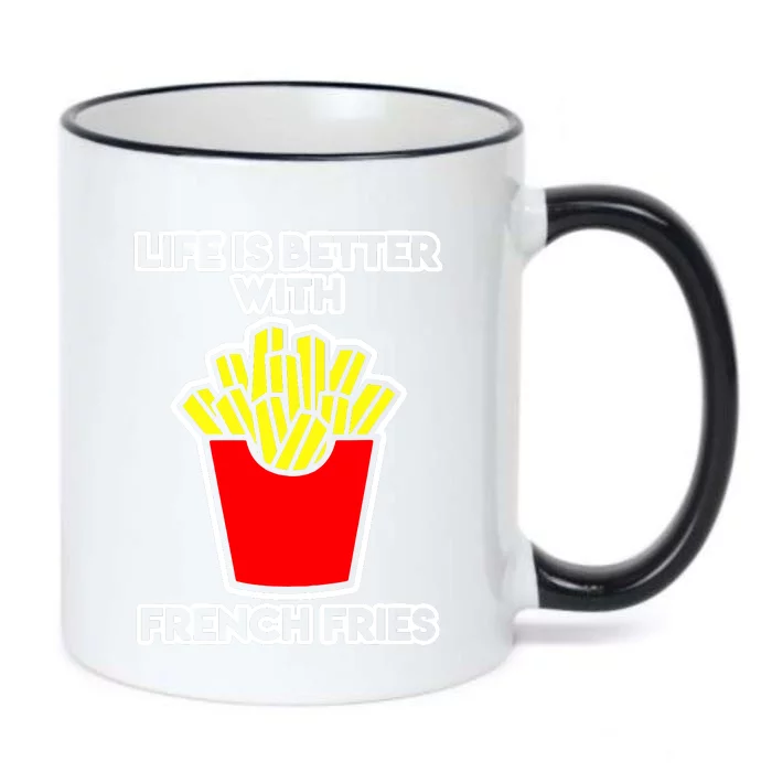 Life Is Better With French Fries Black Color Changing Mug