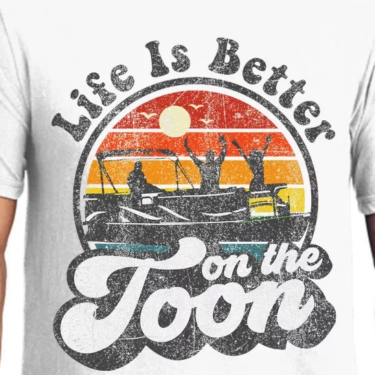 Life Is Better On The Toon Funny Pontoon Boat Boating Gift Pajama Set