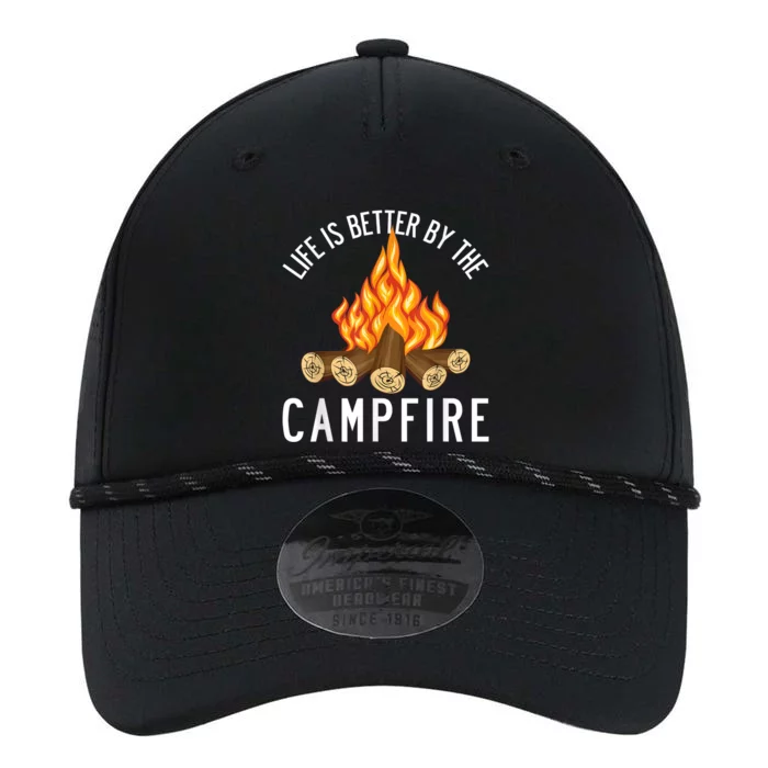 Life Is Better By The Campfire Funny Camping Outdoor Performance The Dyno Cap