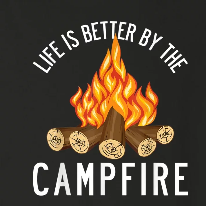 Life Is Better By The Campfire Funny Camping Outdoor Toddler Long Sleeve Shirt