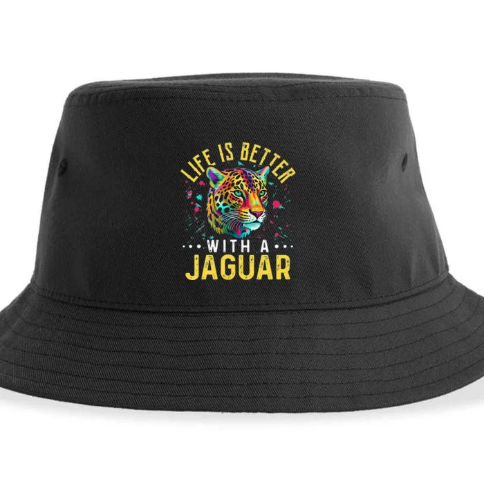 Life Is Better With A JAGUAR Funny JAGUARS Sustainable Bucket Hat