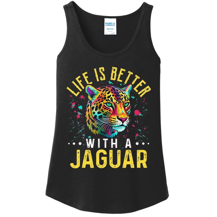 Life Is Better With A JAGUAR Funny JAGUARS Ladies Essential Tank