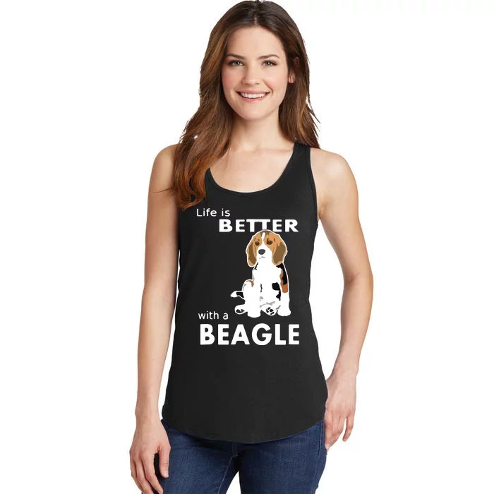 Life Is Better With A Beagle For Beagle Lovers T Ladies Essential Tank