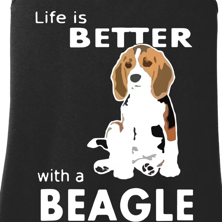 Life Is Better With A Beagle For Beagle Lovers T Ladies Essential Tank