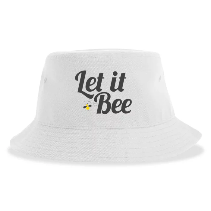 Let It Bee Funny Beehive Cute Beekeeping Gift Sustainable Bucket Hat