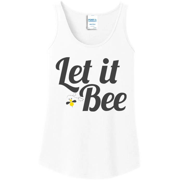 Let It Bee Funny Beehive Cute Beekeeping Gift Ladies Essential Tank