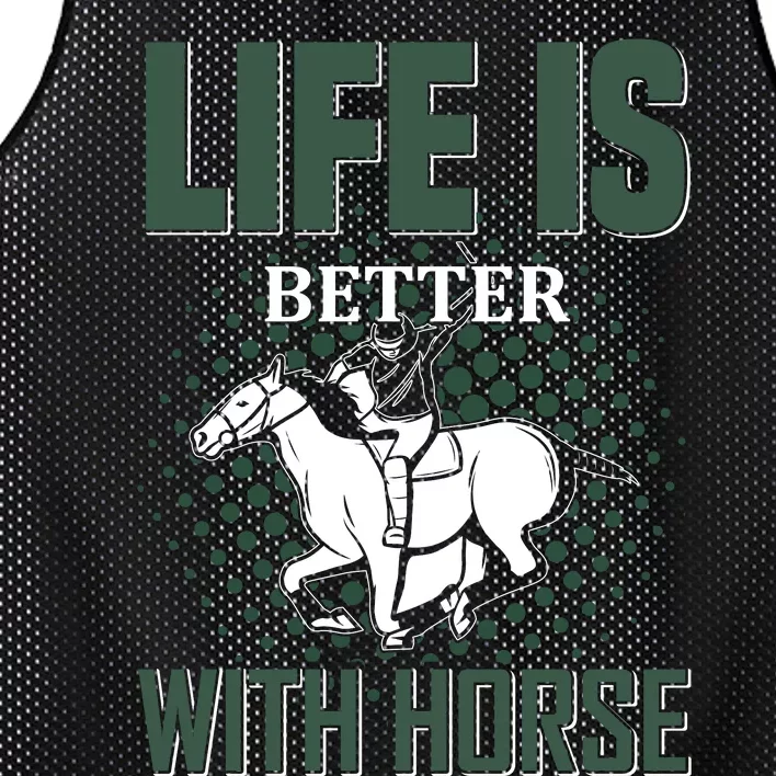 Life Is Better With Horse Mesh Reversible Basketball Jersey Tank