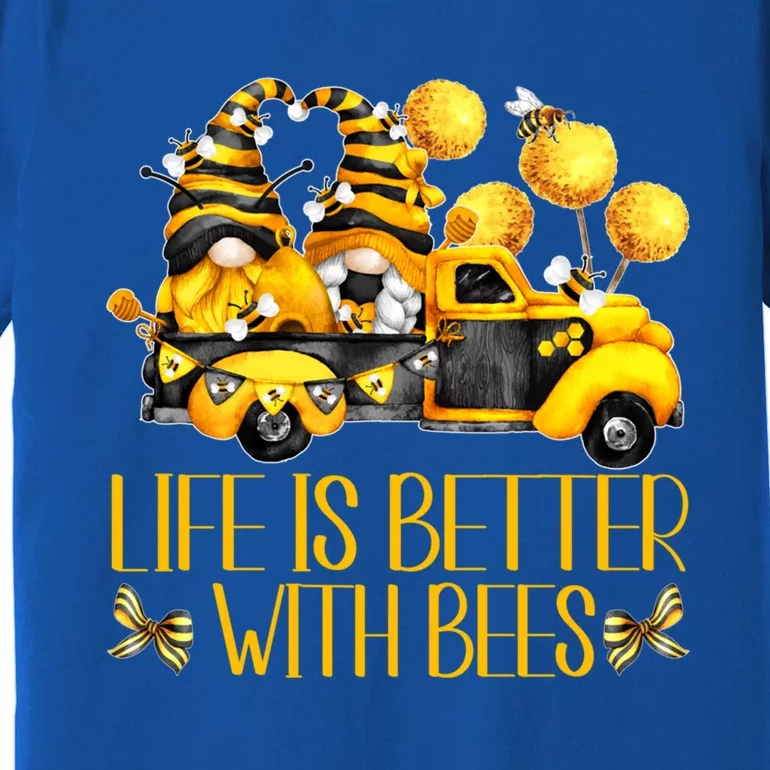 Life Is Better With Bees For Beekeeper Honey Bee Gnome Cute Gift Premium T-Shirt