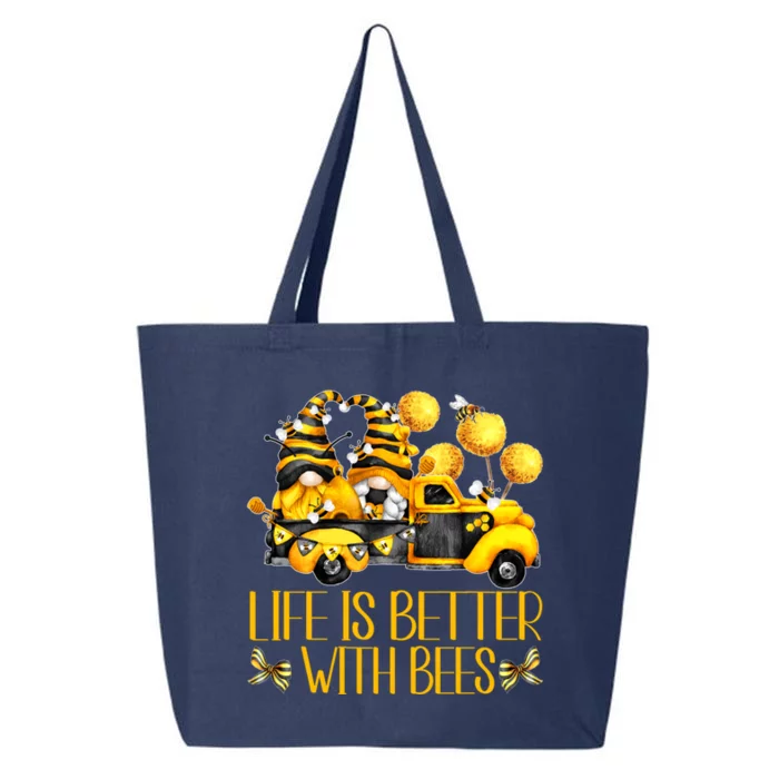 Life Is Better With Bees For Beekeeper Honey Bee Gnome Cute Gift 25L Jumbo Tote