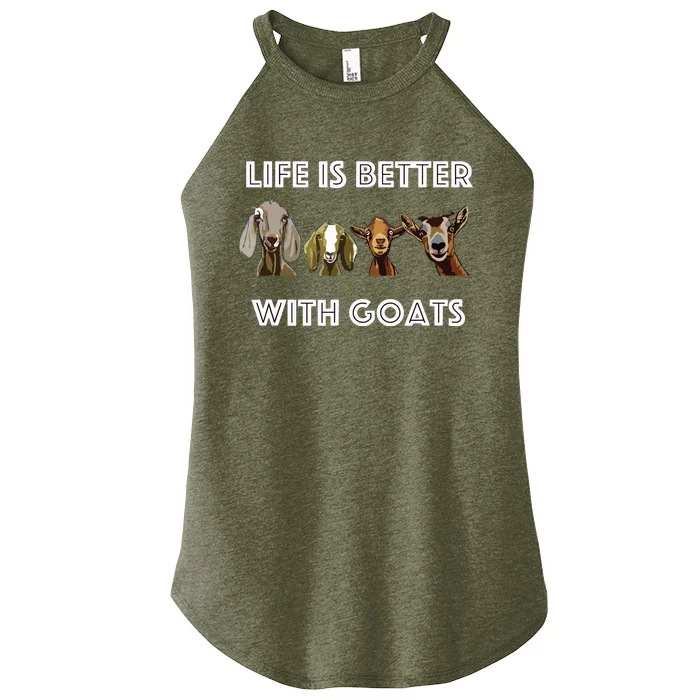 Life Is Better With Goats Goat Lover Women’s Perfect Tri Rocker Tank