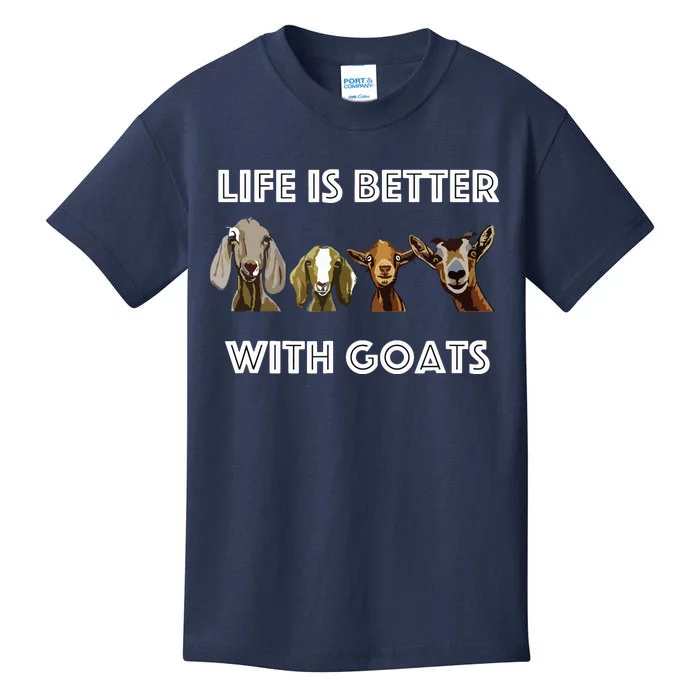 Life Is Better With Goats Goat Lover Kids T-Shirt