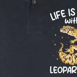 Life Is Better With My Leopard Gecko Funny Softstyle Adult Sport Polo