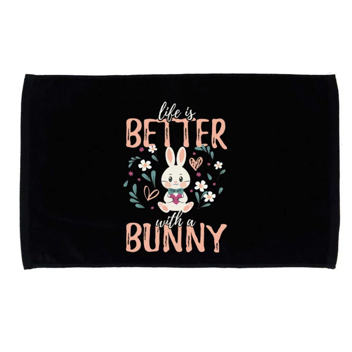 Life Is Better With A Bunny Rabbit Microfiber Hand Towel