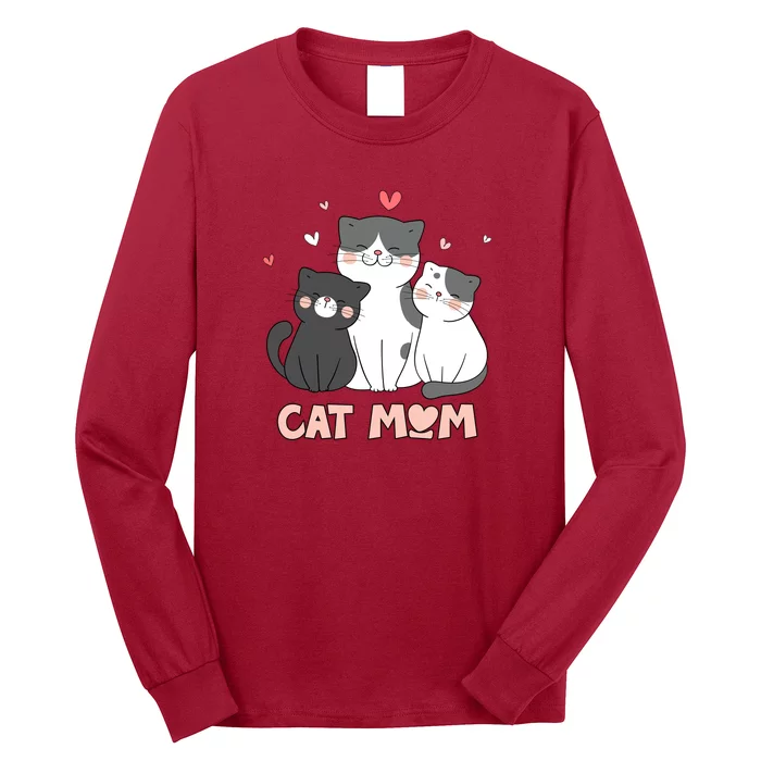 Life Is Better With A Cat Cat Mom Long Sleeve Shirt