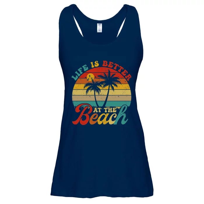 Life Is Better At The Beach Retro Summer Vacation Wo Ladies Essential Flowy Tank