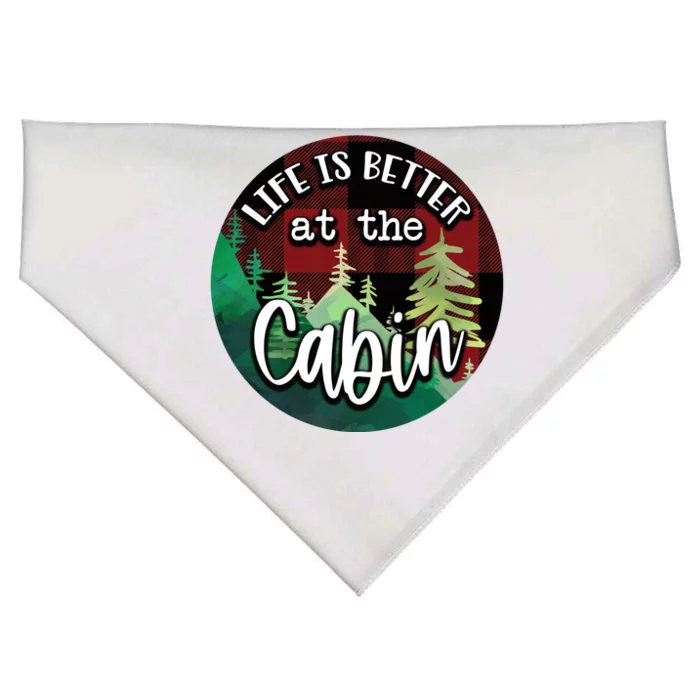 Life Is Better At The Cabin USA-Made Doggie Bandana