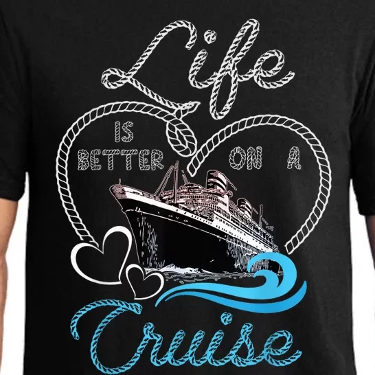 Life is Better on a Cruise , Wo and Kid Cruising Pajama Set