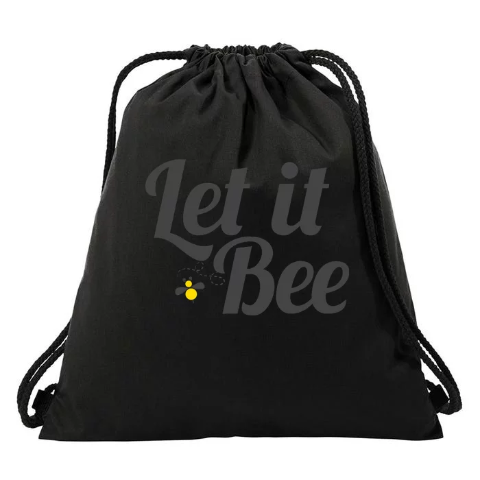 Let It Bee Funny Beehive Cute Beekeeping Gift Drawstring Bag