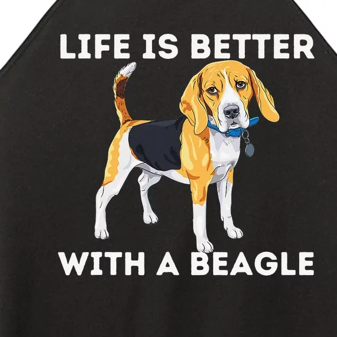 Life Is Better With A Beagle Beagle Dog Lover Women’s Perfect Tri Rocker Tank