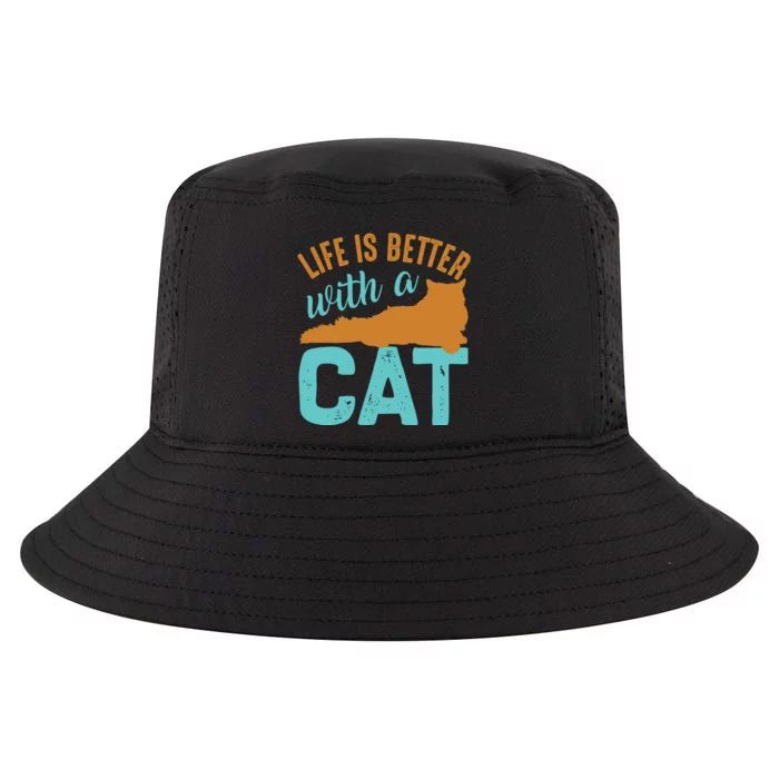 Life Is Better With A Cat Cool Comfort Performance Bucket Hat