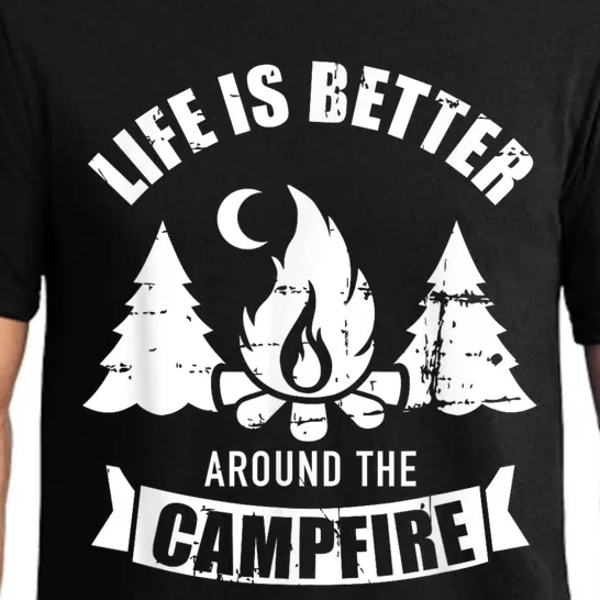 Life Is Better Around The Campfire Camping Pajama Set